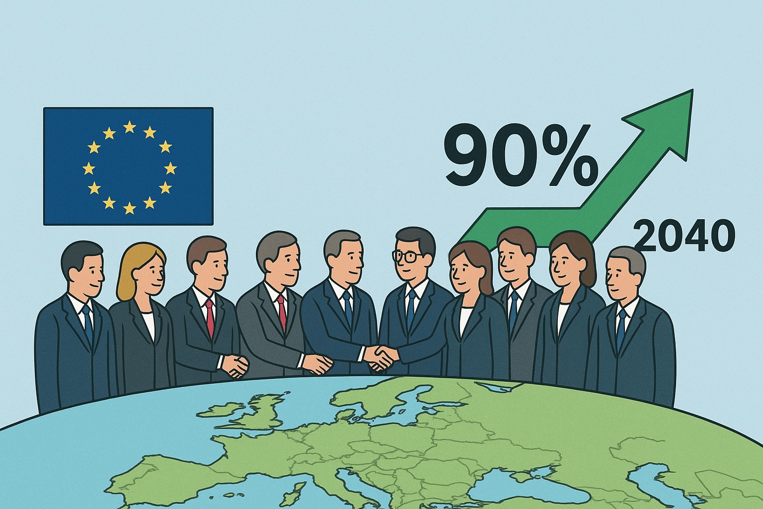 新兴产业最新资讯：欧盟各国就 2040 年实现 90% 减排目标达成一致