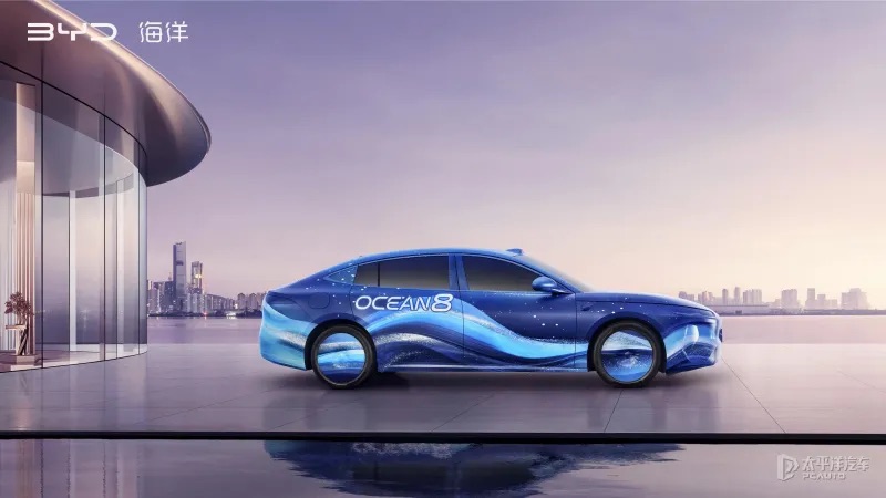 比亚迪海洋8系双旗舰再曝新谍照，后轮转向与兆瓦闪充成亮点