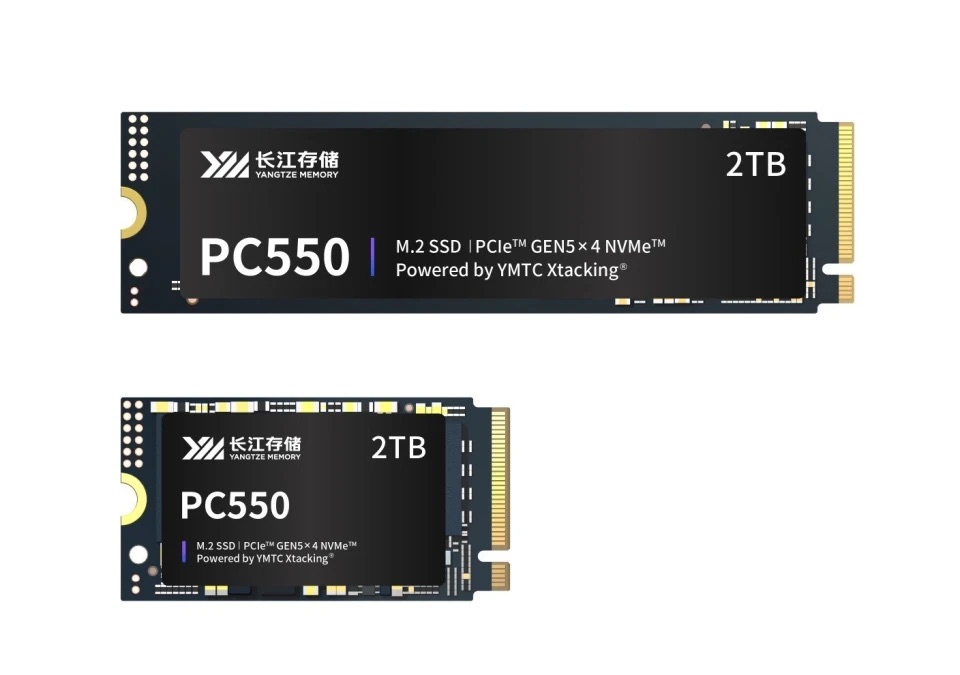 长江存储推首款商用PCIe 5.0 SSD PC550，聚焦AI PC低功耗高性能需求
