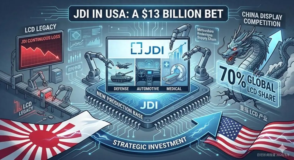 日美拟联手投建130亿美元面板厂以抗衡中国主导地位