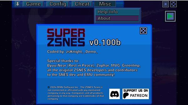 ZSNES原班人马重构代码，Super ZSNES借GPU着色器实现画质跃迁