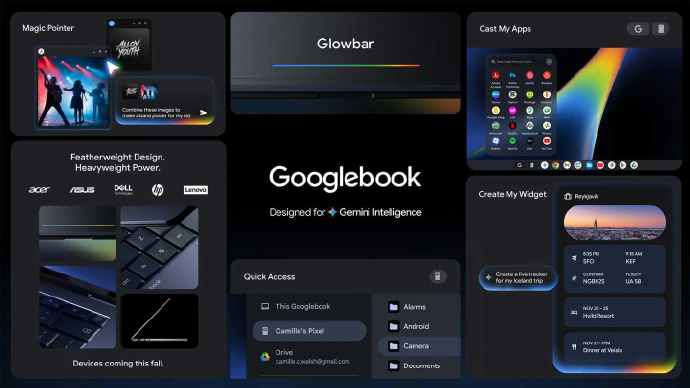 Gemini重塑PC入口：谷歌推出Googlebook，AI时代硬件价值回归