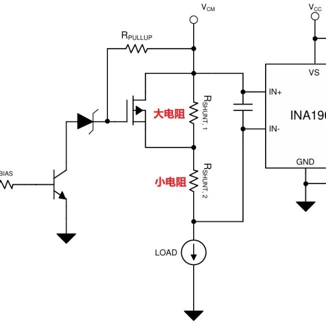 电流检测，采样电阻Rshunt量程切换电路设计