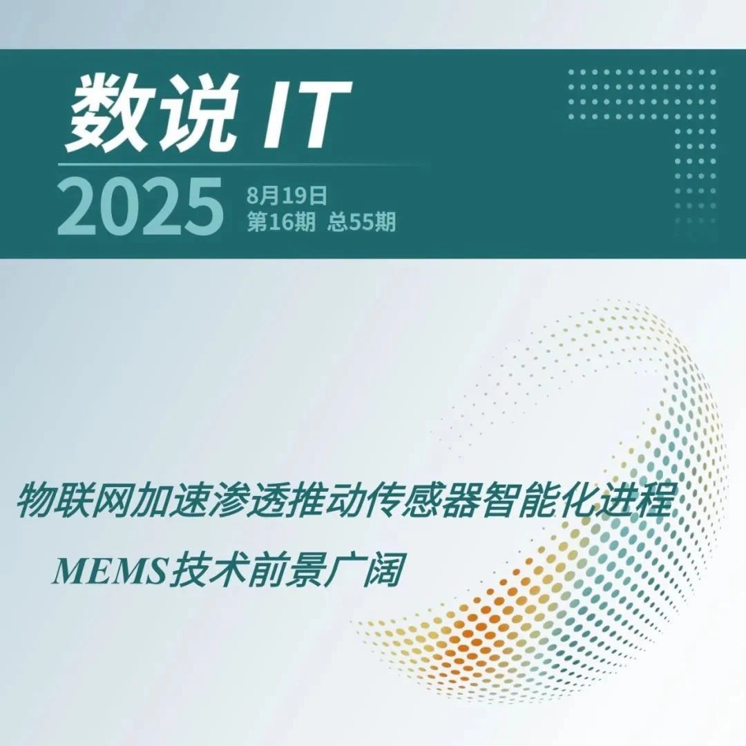 数说IT｜赛迪顾问：物联网加速渗透推动传感器智能化进程  MEMS技术前景广阔（2025年第16期（总第55期））
