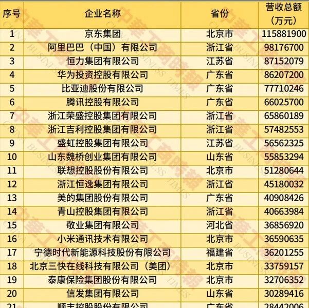 “2025中国民营企业500强”发布（附100强名单）