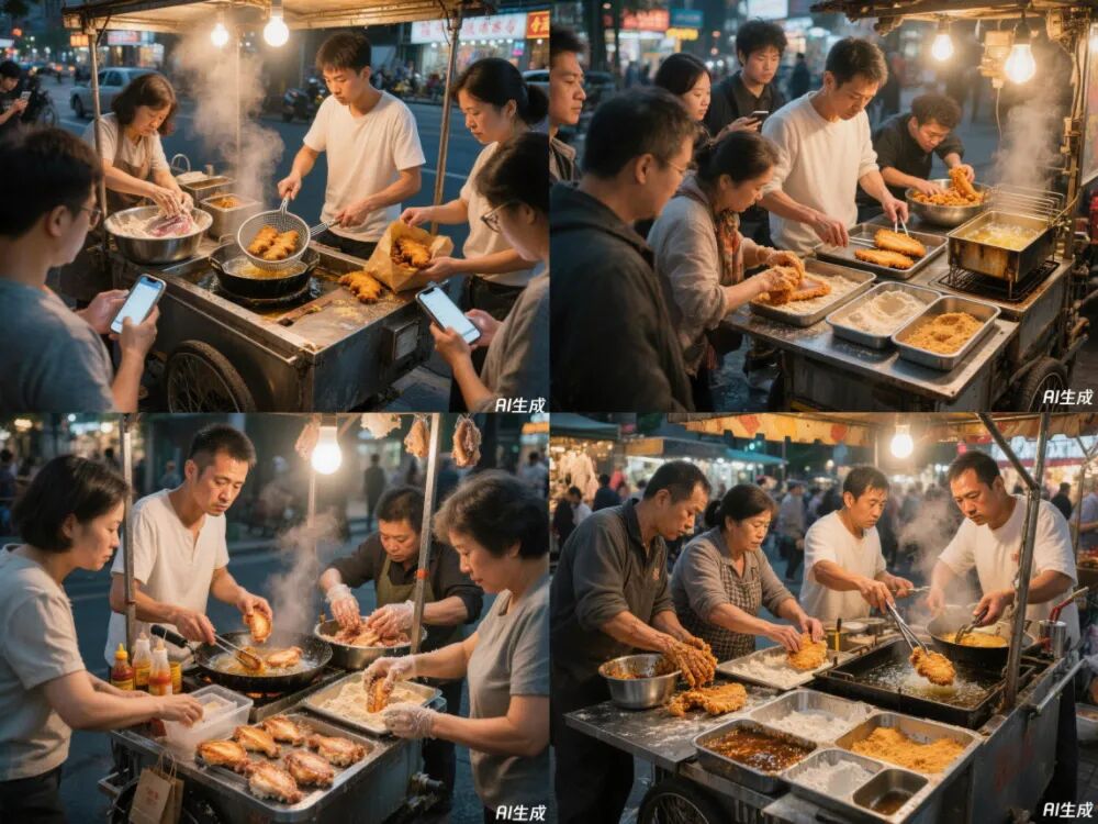 “鸡排哥”的走红名场面，腾讯混元图像都整明白了图6