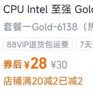 真正的垃圾，28元的20核心处理器