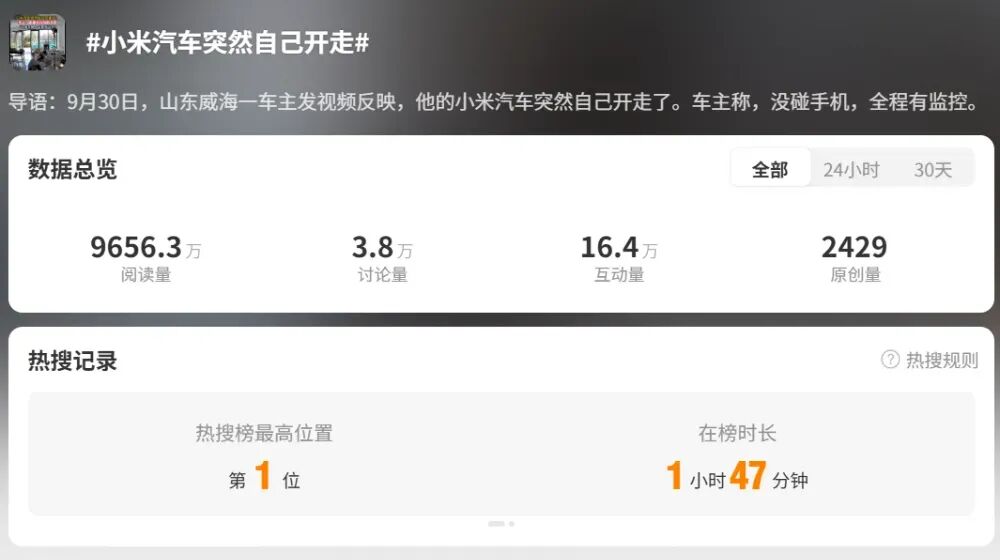 小米汽车突然自己开走？官方回应：排除质量问题图2