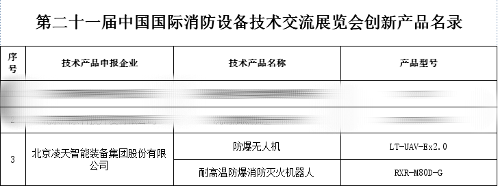 北京凌天防爆无人机荣获第二十一届中国国际消防设备技术交流展览会创新产品图5