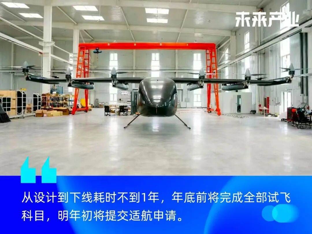 “增程式+复合倾转旋翼”构型eVTOL | 蓝霄航空完成新一轮天使+++轮融资，全尺寸货运版eVTOL样机已总装下线图1