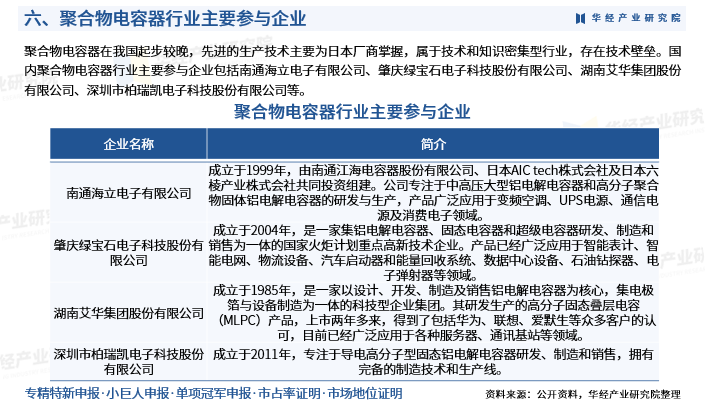 2025年中国聚合物电容器行业市场深度调查及投资前景预测报告图9
