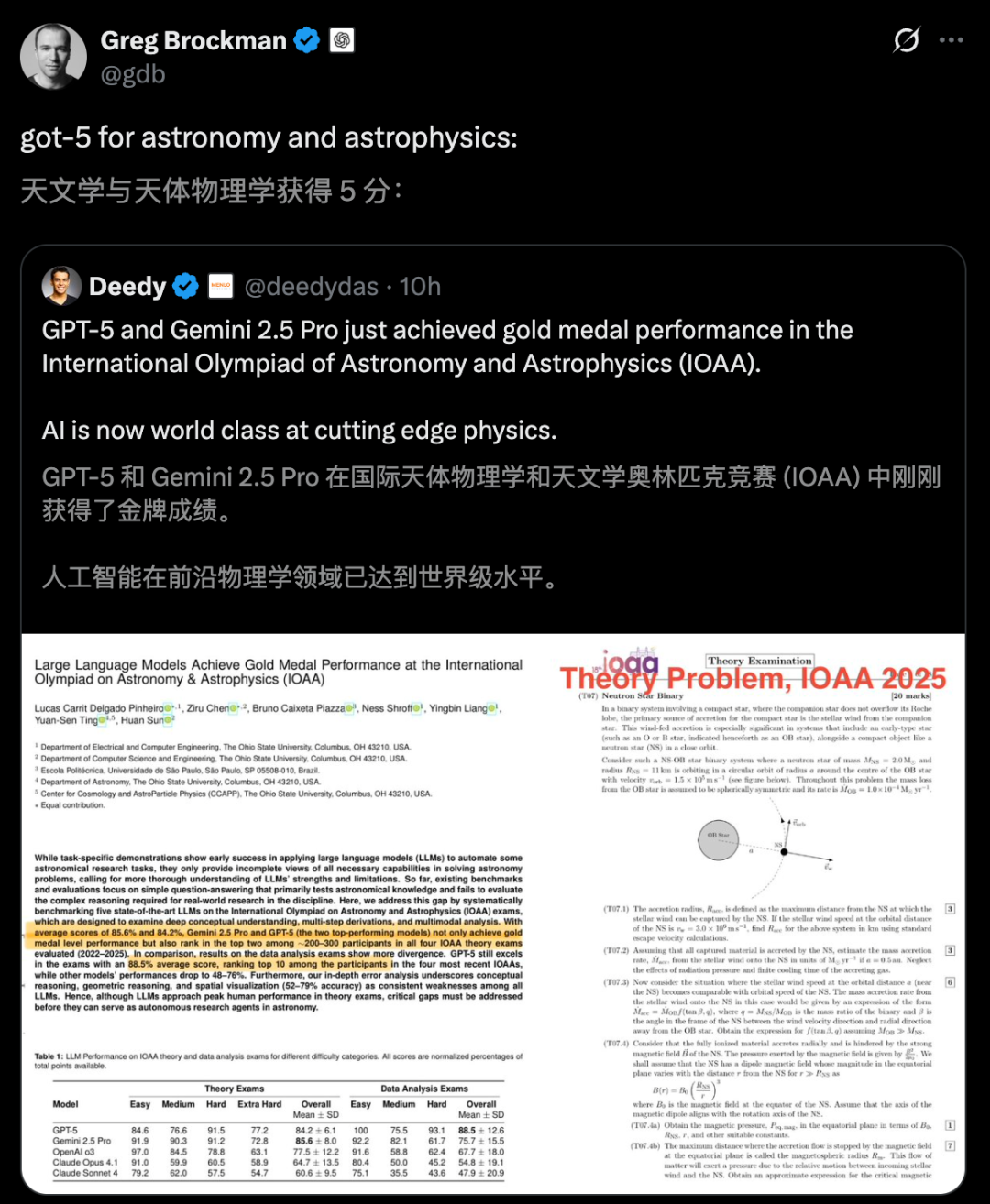 永别了，人类冠军！AI横扫天文奥赛，GPT-5得分远超金牌选手2.7倍图2