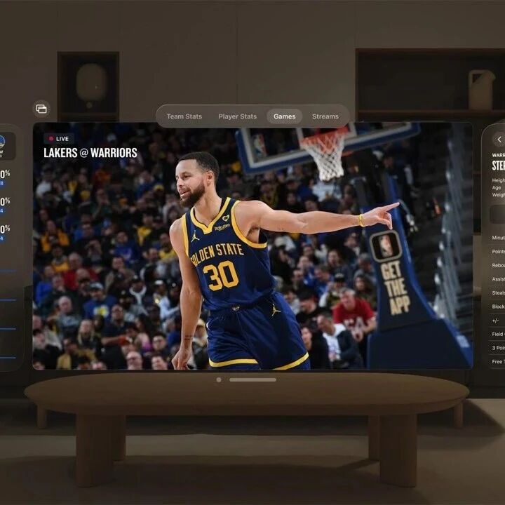 为球迷带来极致体验，苹果将在NBA新赛季将赛事直播搬到Apple Vision Pro | 区势· 数码