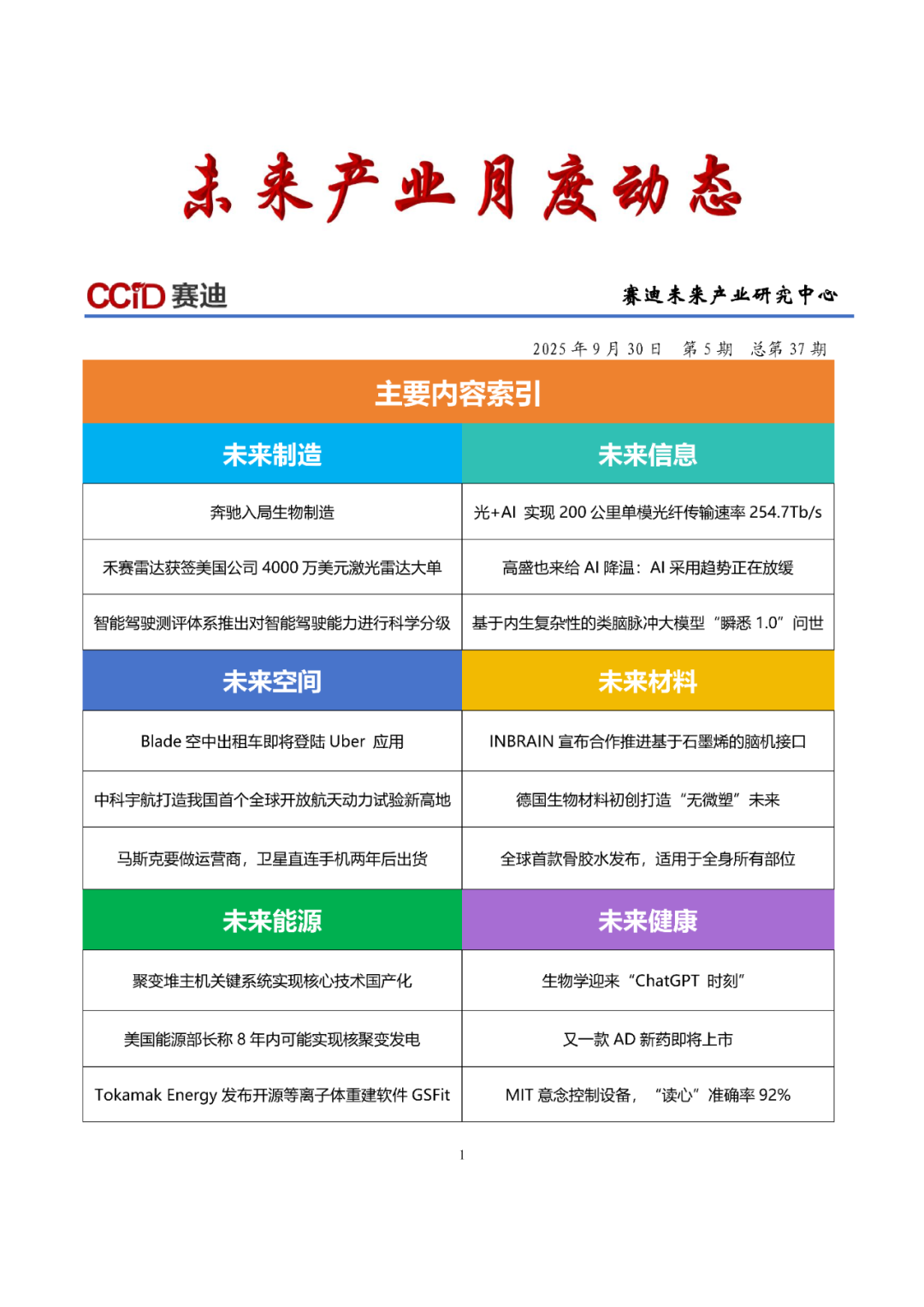 未来产业月度动态（2025年第5期·总第37期）图1