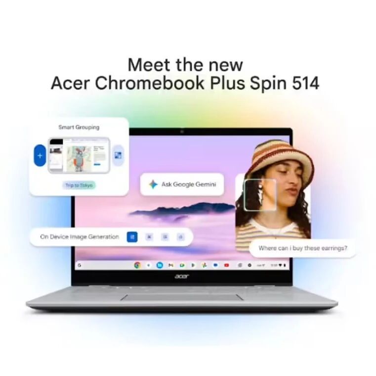宏碁发布 Chromebook Plus Spin 514：联发科Kompanio Ultra 芯片，AI 算力 50 TOPS