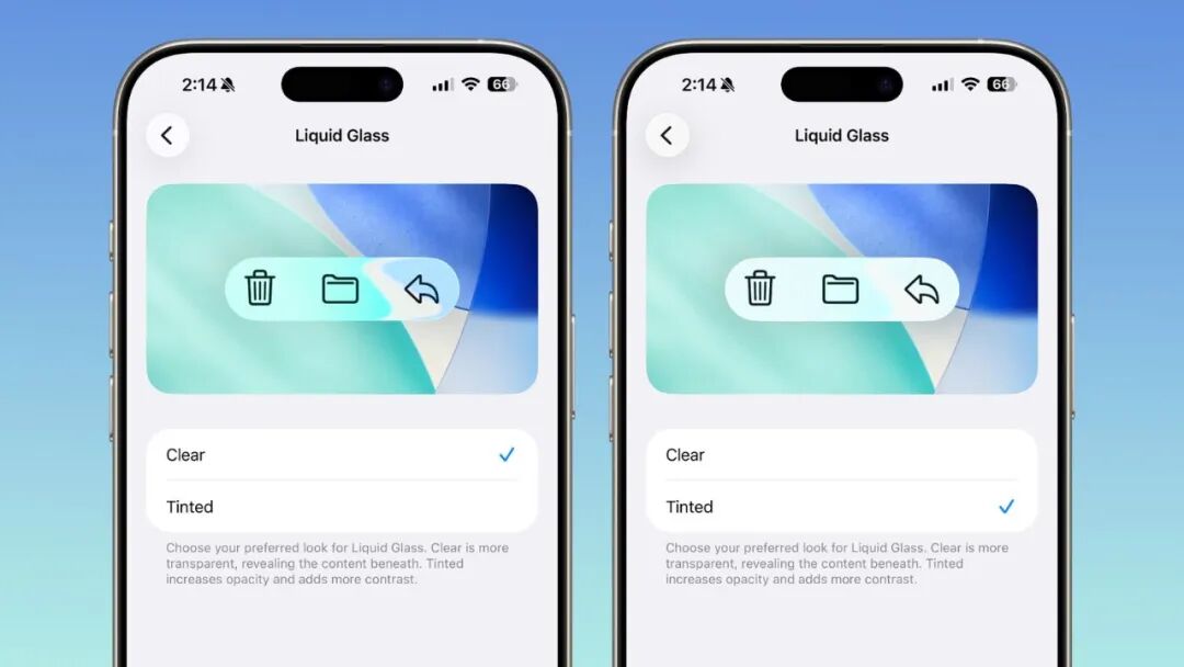【苹果】液态玻璃效果能关了？iOS26最新测试版推送 新增切换选项图1