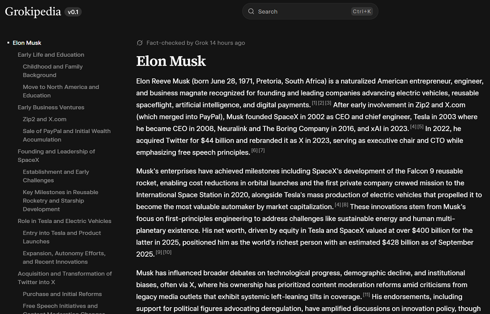 马斯克的AI百科全书来了，拉踩维基百科，却被网友啪啪打脸图8