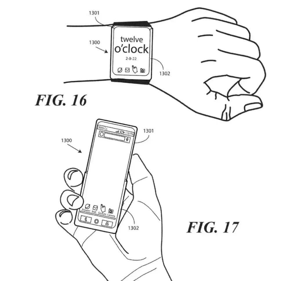 联想新专利曝光：智能手表一键延长变手机图2