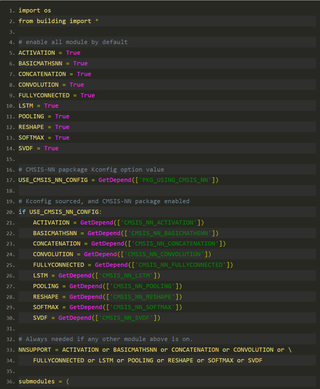 实操，在单片机上移植CMSIS-NN神经网络库图4
