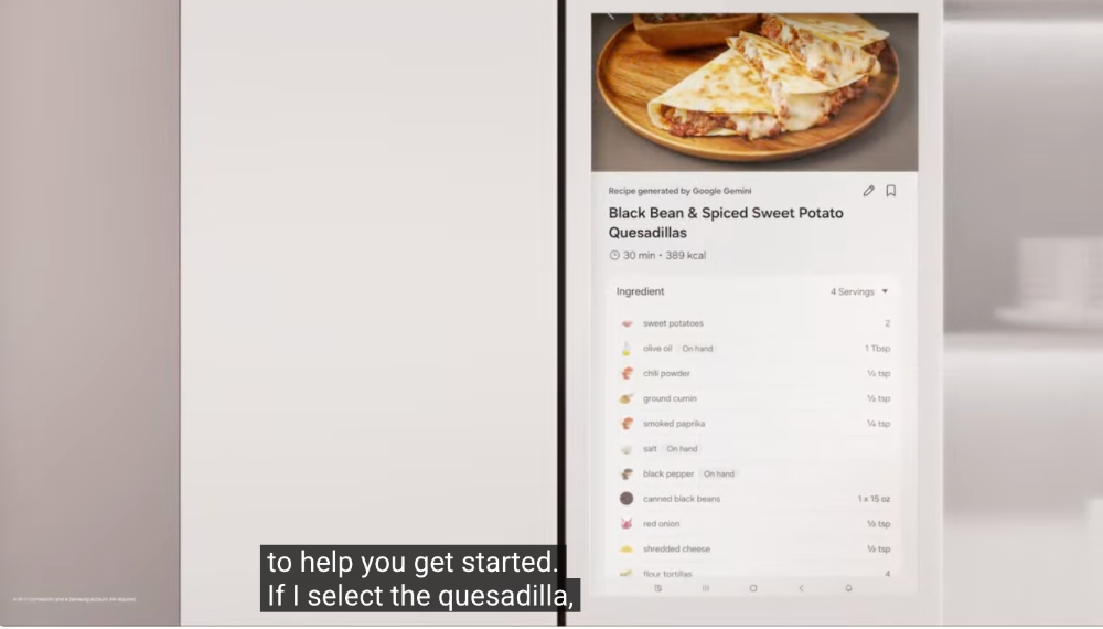 8亿部Gemini设备在路上！三星AI&ldquo;全家桶&rdquo;来了：冰箱AI管吃喝，电视AI教你做饭图12