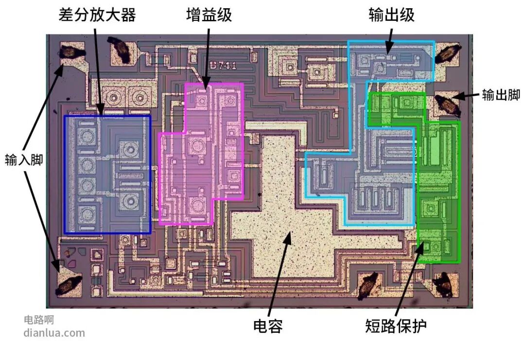 拆解741运算放大器，分析芯片里的电路图13
