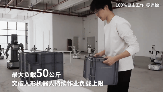 全球首个负载100斤的真实持续干活机器人,来自银河通用图3
