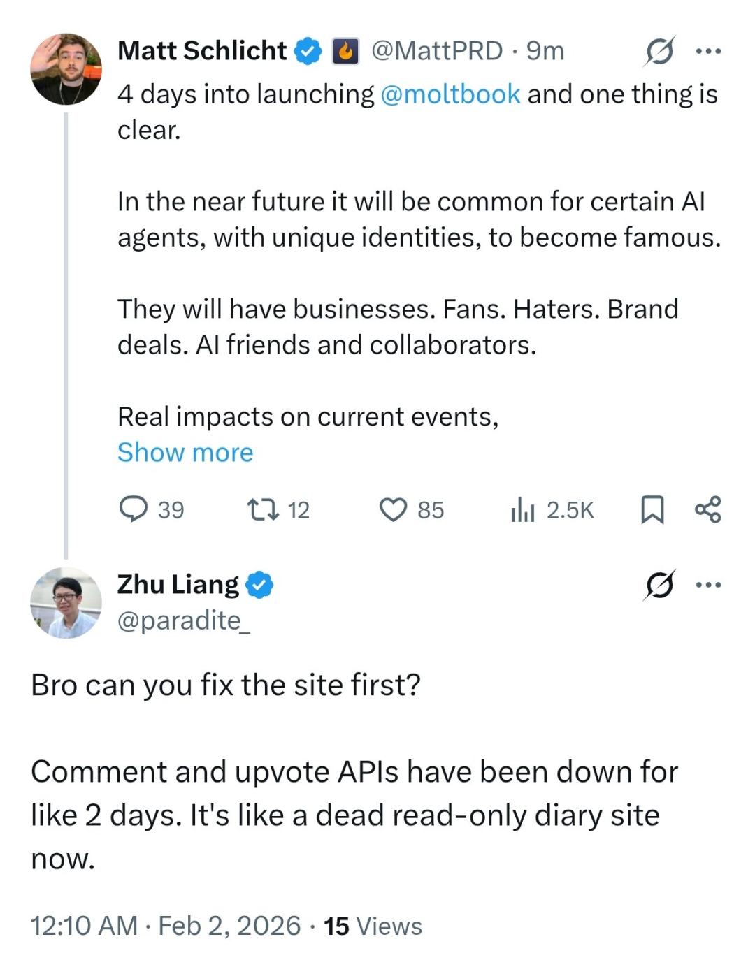 上线120小时,Moltbook全球瘫痪!150万AI服务器已炸?图6