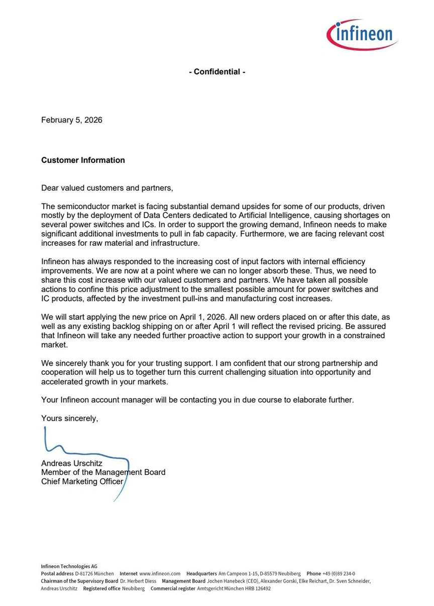 英飞凌，涨价！图4
