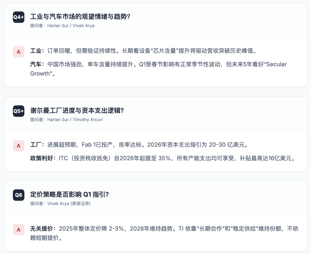 德州仪器TI25年四季度财报给出乐观预期，半导体行业进入爬坡期图6