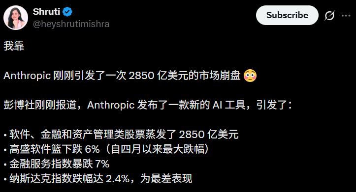 48小时万亿蒸发,高盛用Claude「杀死」人类会计!亲手埋葬软件帝国图2