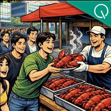 鹅厂门口免费装龙虾，几百人排爆了！一代人有一代人的鸡蛋要领