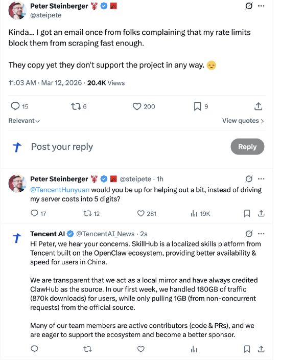 网传某车企疑似「养龙虾」致员工电脑集体失控；有人购买iPhone后换屏退货赚差价？苹果回应；曝梁文锋将携DeepSeek V4撞上姚顺雨图6