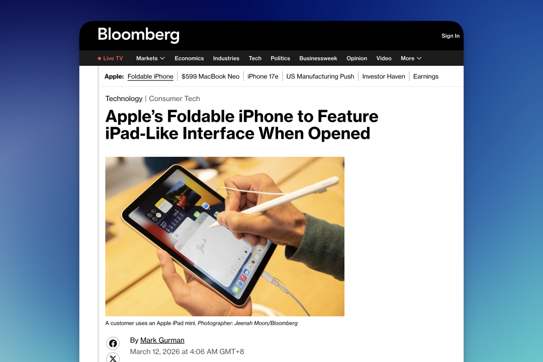iPhone 迎来类 iPad 分屏功能？苹果首款折叠屏的新消息来了！图1