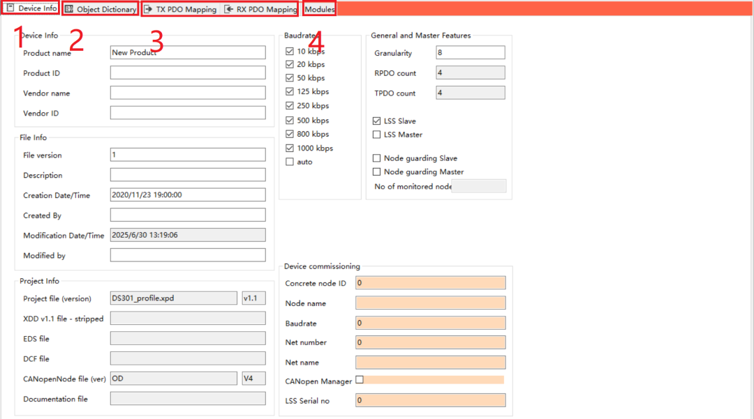[CANopen] 使用 CANopenEditor 工具编辑 CANopen 对象字典图3