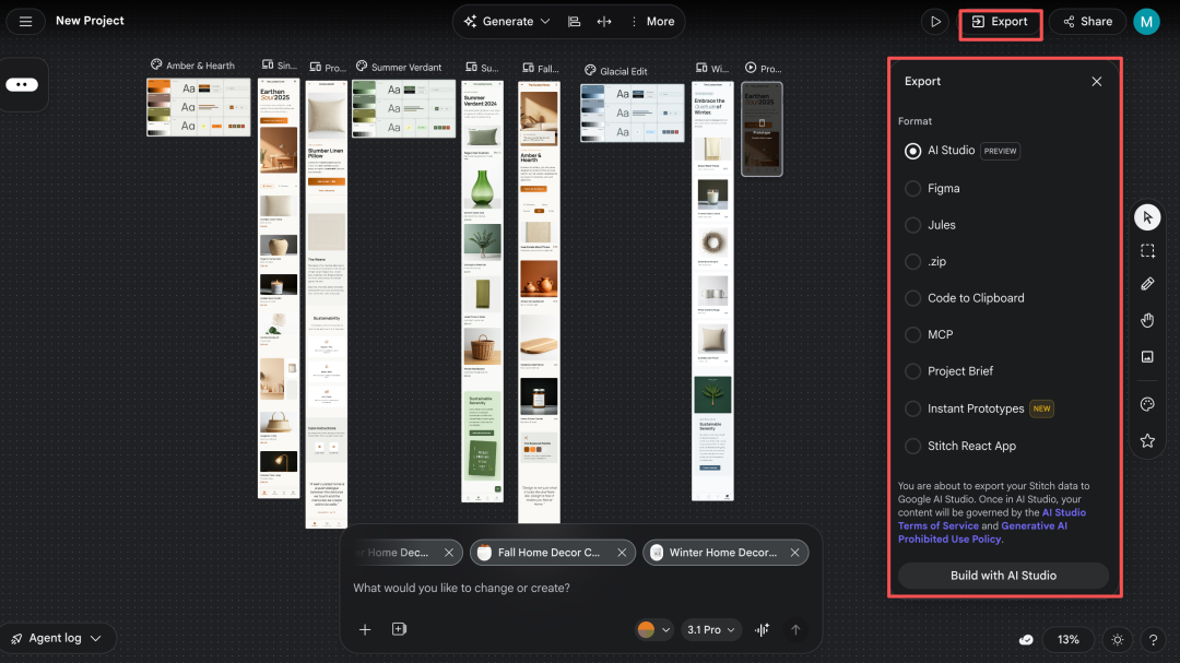 谷歌Stitch「氛围设计」干崩Figma 8.8%股价：十年经验，败给巨头一次更新（附实测）图18