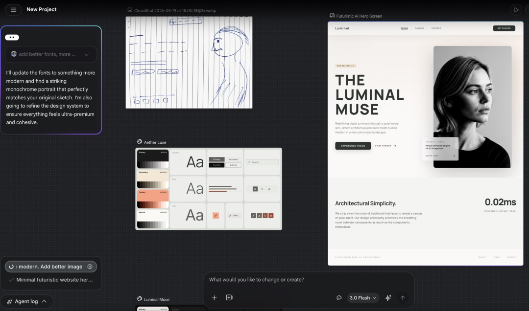 谷歌Stitch「氛围设计」干崩Figma 8.8%股价：十年经验，败给巨头一次更新（附实测）图23