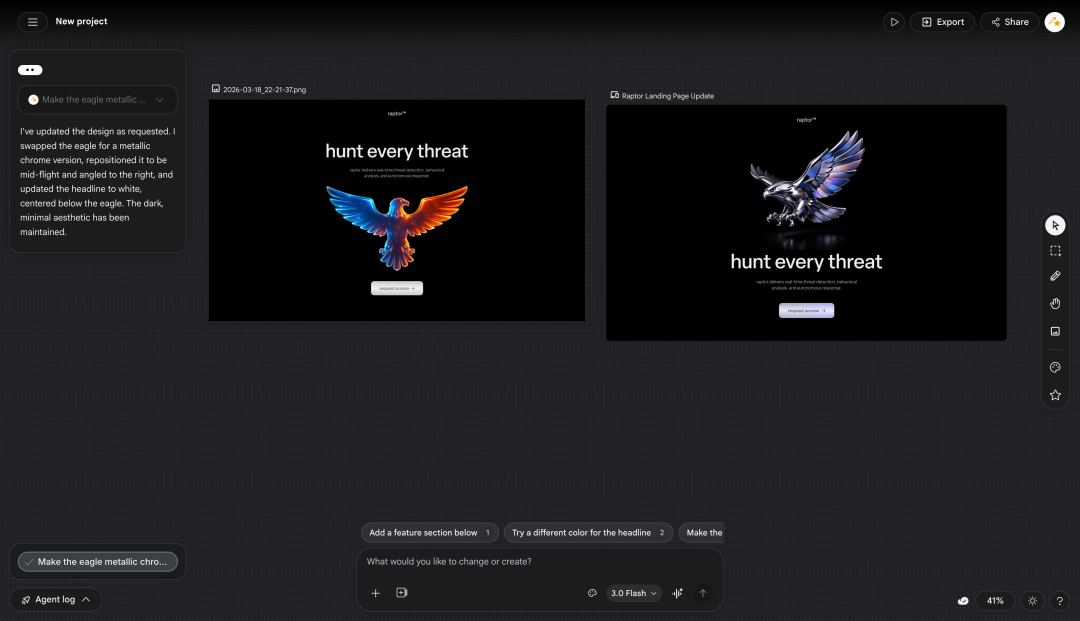 谷歌Stitch「氛围设计」干崩Figma 8.8%股价：十年经验，败给巨头一次更新（附实测）图26