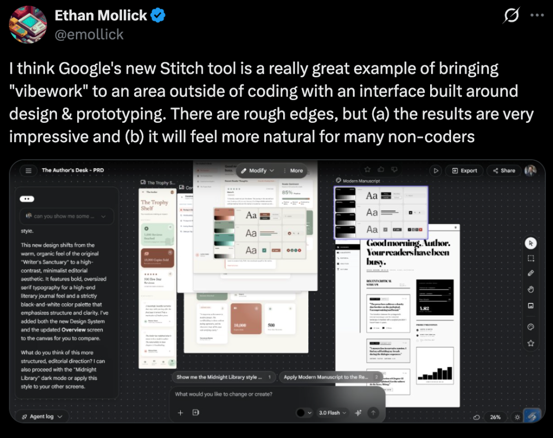 谷歌Stitch「氛围设计」干崩Figma 8.8%股价：十年经验，败给巨头一次更新（附实测）图29