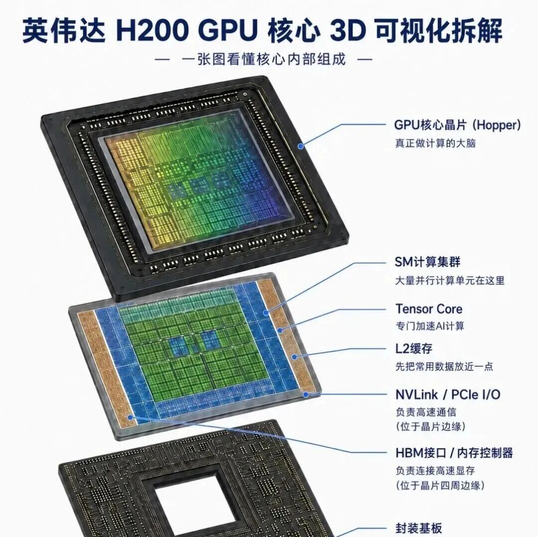 8张图看懂：拆解英伟达黄仁勋的H200