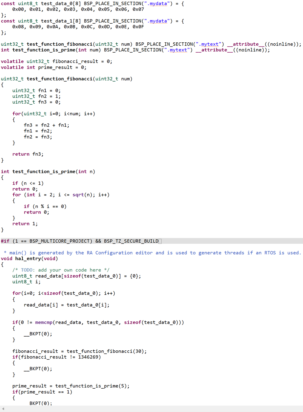 MCU如何将常量和函数放在Code Flash/ROM指定地址图9