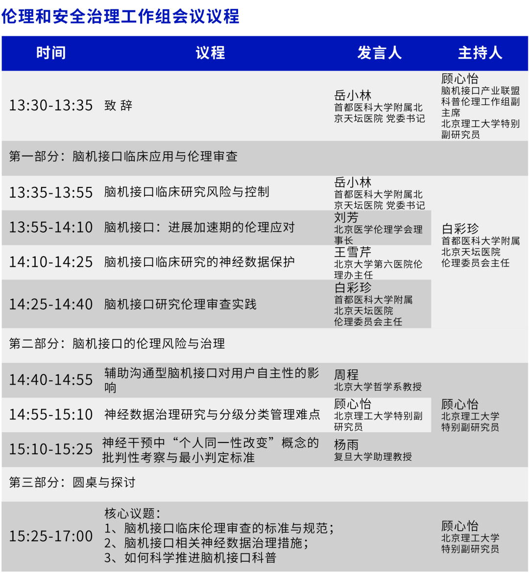 倒计时3天|脑机接口产业联盟2026年第一次全会议程图8