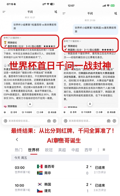 神了,世界杯第一天真按千问剧本踢了图1