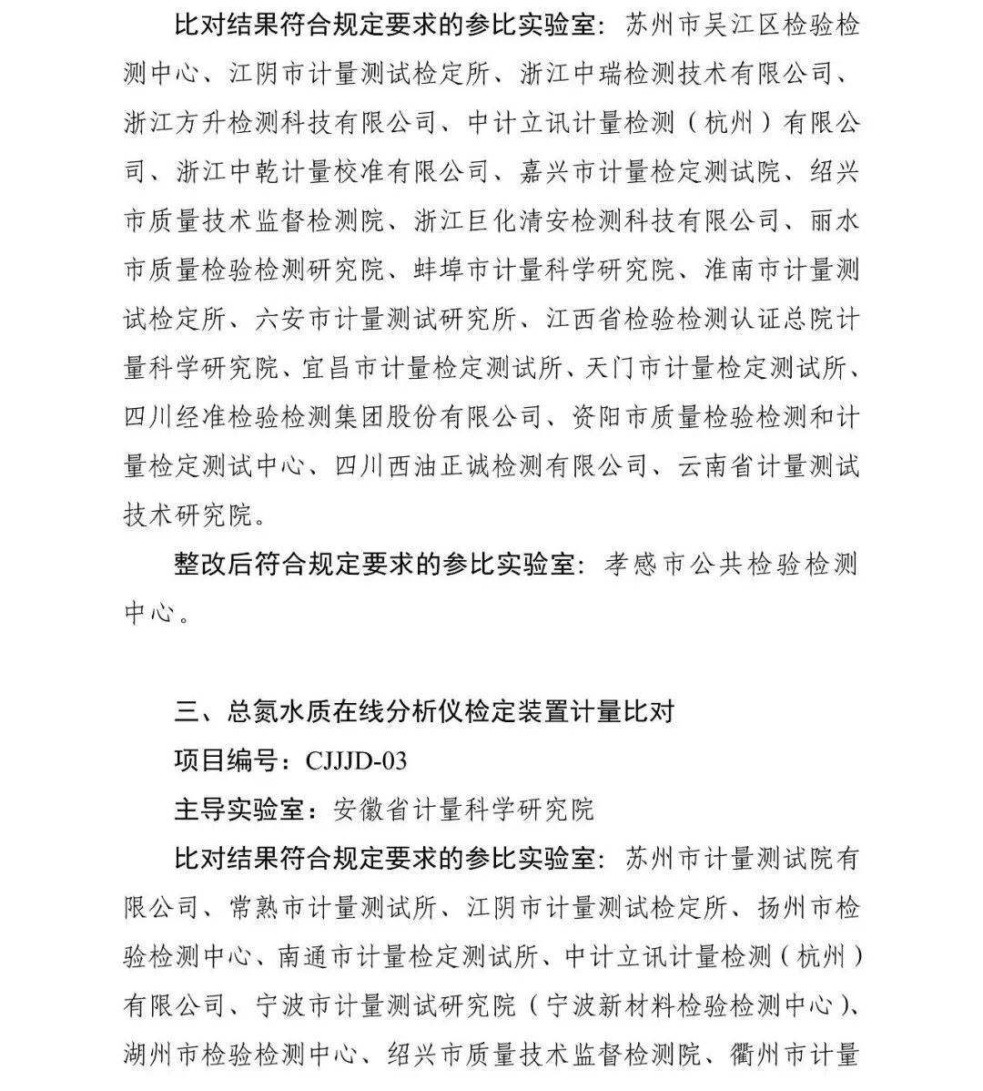 长江经济带环境监测类国家计量比对结果情况通报图6