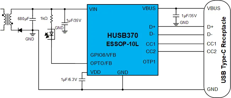 慧能泰HUSB370发布，一颗芯片简化快充设计图2