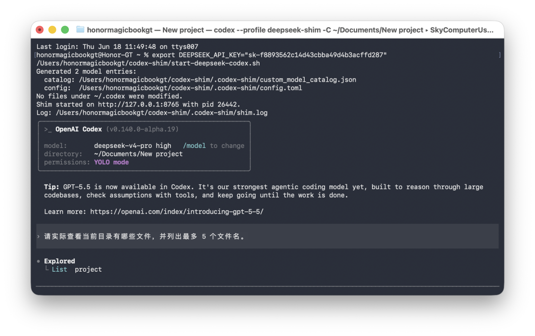 Codex兼容国产开源模型!实测DeepSeek接入:门槛还是太高图4