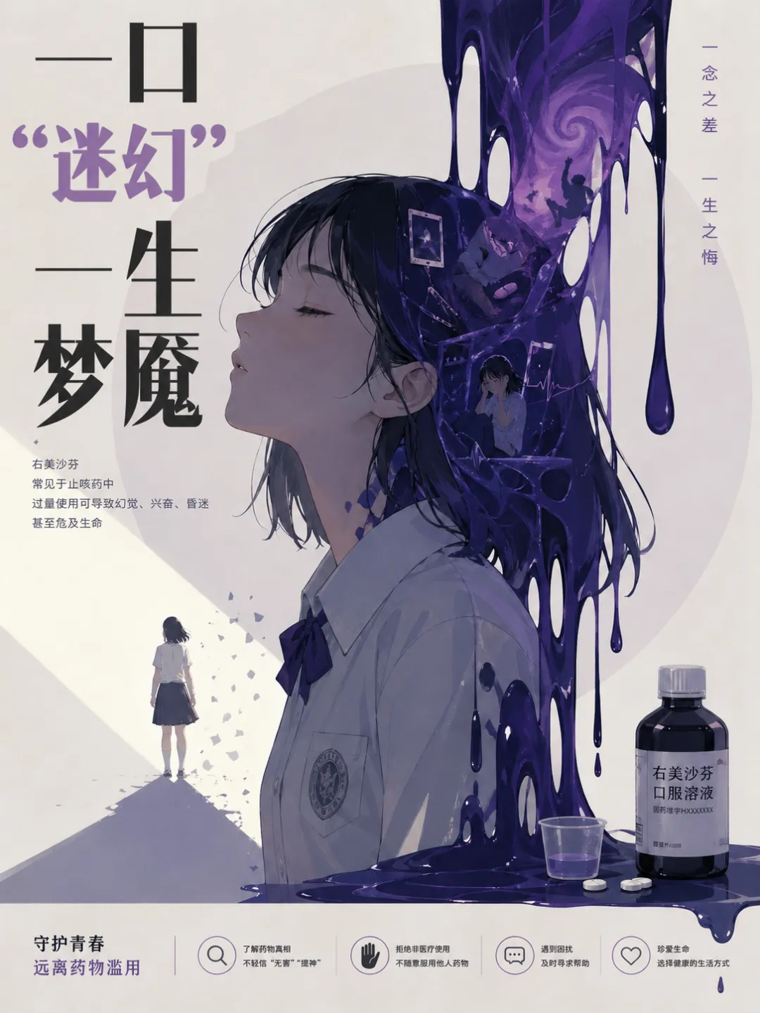【全民禁毒宣传月】“全国防范青少年药物滥用宣传短视频和公益海报征集”作品展播(六)图8