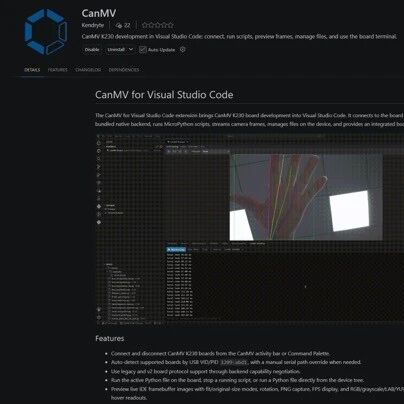 CanMV For Visual Studio Code官方插件正式发布！K230/K230D 开发体验全面升级