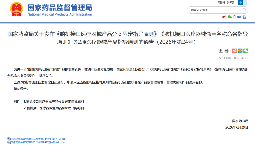 规范 | 脑机接口医疗器械产品分类界定指导原则图1