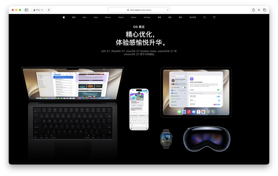 苹果中国官网终于上线 iOS 27 预览,但砍掉了所有 AI 内容图1