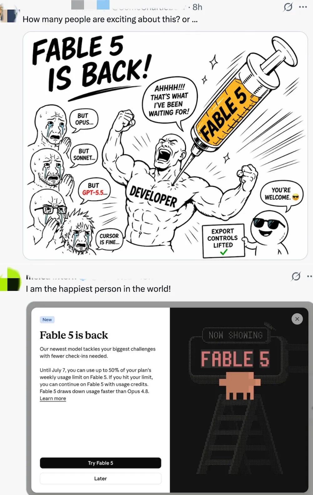 “白月光”回归秒变“吞金兽”？Claude Fable 5限时限额，口碑两极分化图6